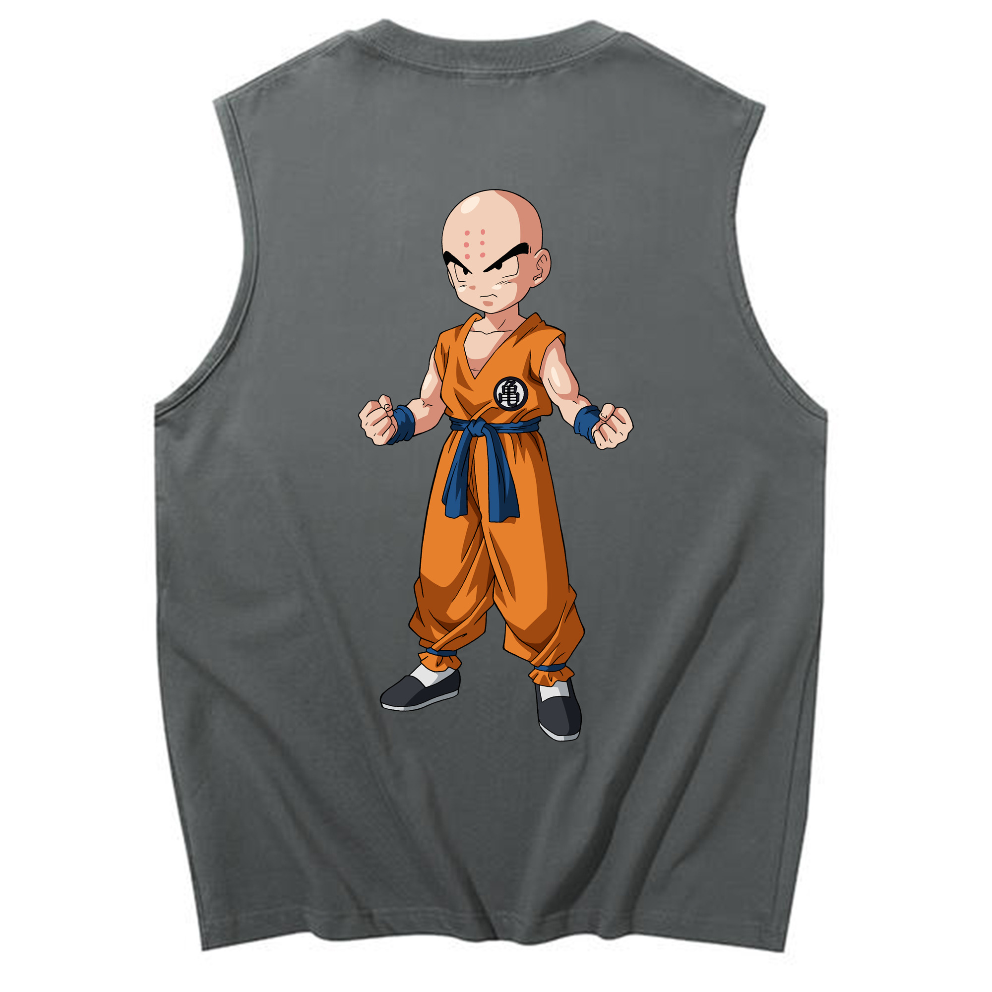 （画像用） ドラゴンボール クリリン DRAGON BALL krillin コットン100％タンクトップ（背面プリント）